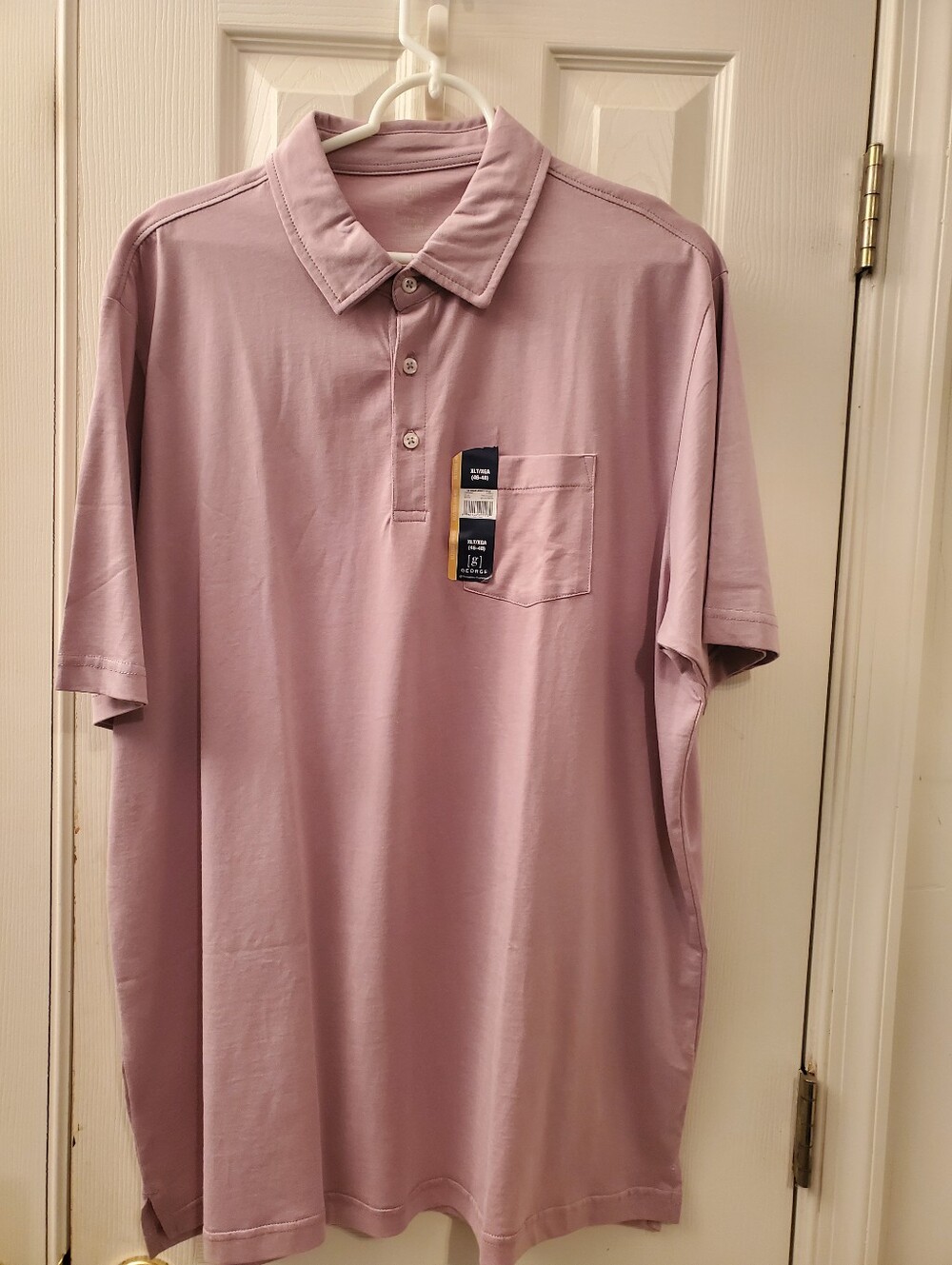 George Men's Polo Shirt in Light Mauve